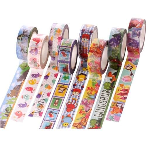 1 Pcs New Creative 24 Style Cartoon Decorative Washi Tape Diy Scrapbooking Masking Tape School Office Supply Escolar 10m*15mm