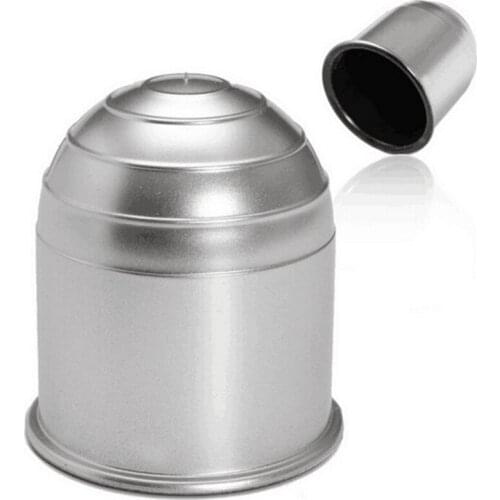 1pc 50mm Diameter Chrome Plastic Flange Tow Bar Ball Cover Cap Car Towing Hitch Towball Protect