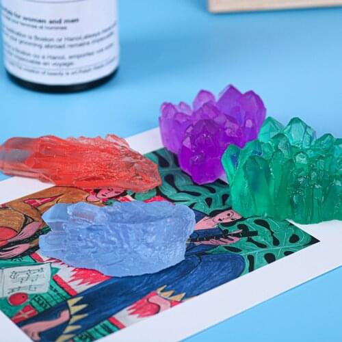 1pcs Crystal Stone Silicone Mold For Handmade DIY Home Decoration Accessories Epoxy Resin Mould Irregular Stone Jewelry Making