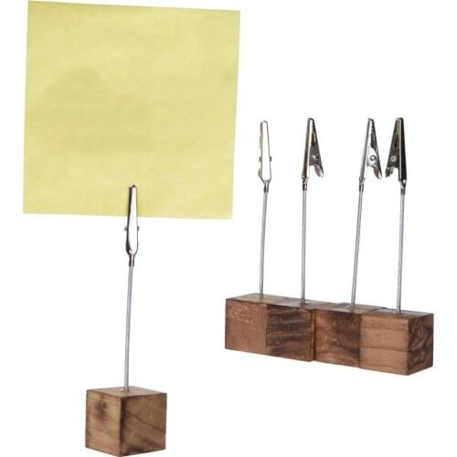 10pcs Small Cube Memo Picture Note Card Desk Paper Photo Clip Holder Message Stand School Office Desk Card Holders