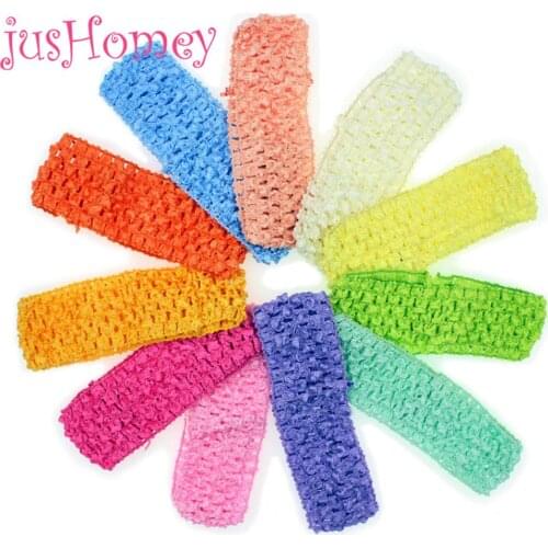 12pcs Stretchy Crochet Headbands Elastic Waffle Headband for Newborn Baby Shower Headband Station