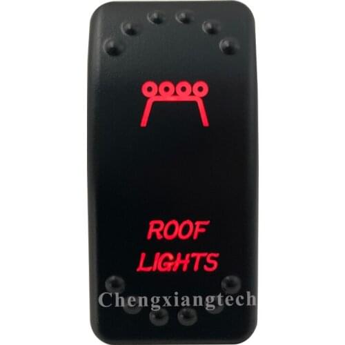 12V 20A / 24V 10A Dual Red Led 5P On Off SPST Rocker Switch Roof Lights Waterproof for Car Boat Truck Circuit Breaker
