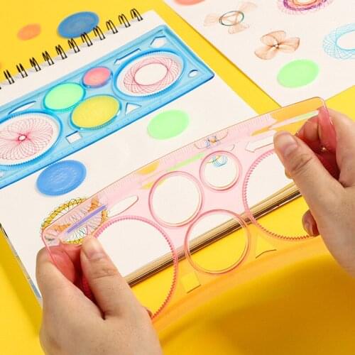 2PCS/Set Spirograph Geometric Ruler Learning Drawing Tool Stationery for Student Drawing Set Creative Gift
