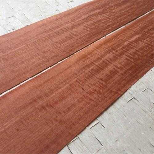 2x Natural Genuine Makore Figured Macore Q/C Decorative Sliced Veneer for Furniture 17x250cm