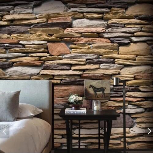 3D Printed Vintage Brick Wallpaper Mural for Living Room Art Wall Decals Wall Mural Paper Contact Paper Roll 3d Wall Murals