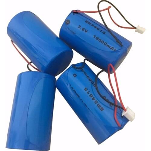 4pc ER34615M type D intelligent water meter instrument electric flow meter PLC 3.6 V lithium battery ER34615 With Plug Free Ship