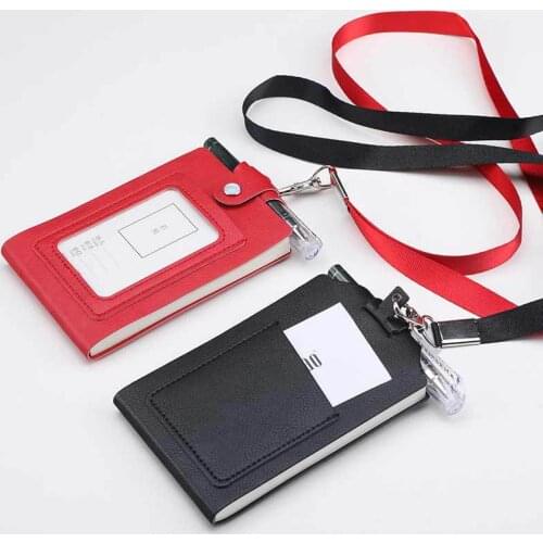 A7 Portable Hanging Neck Notepad With Pen Kawaii Planner Notebook Buckle Notes Memo Stationery School Office Supplies For Gift