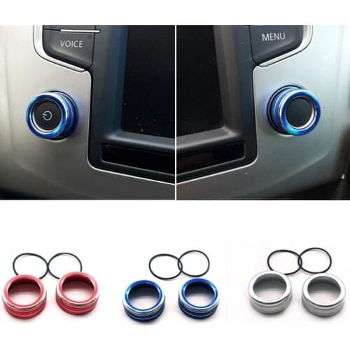 Button Audio Stereo Volume Control Knob Ring Cover for Volkswagen VW Tiguan Passat B8 Atlas golf mk7 jetta mk7