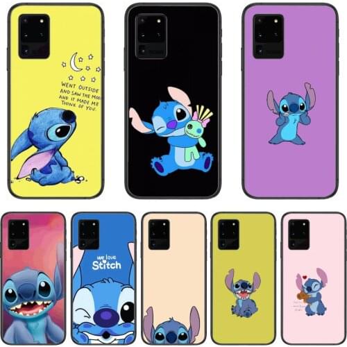 Phone Case Disney Stitch Phone cover hull For SamSung Galaxy S 6 7 8 9 10 20 Plus Edge E 5G Lite Ultra black soft bumper