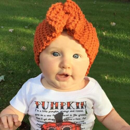 Childrens Knitted Double Bow Hairband Baby Headgear Handmade Hair Accessories Autumn and Winter Woolen Yarn Knotted Headband