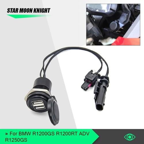 For BMW R1200GS R1200RT ADV R1250GS 4.2A Motorcycle Dual USB interface Digital Display Charger Adapter Port