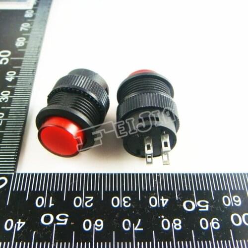 R16-503BD With LED Red 1A/250V 4Pin Non Self-locking Push Button Switch (Self reset switch) 10Pcs/lot