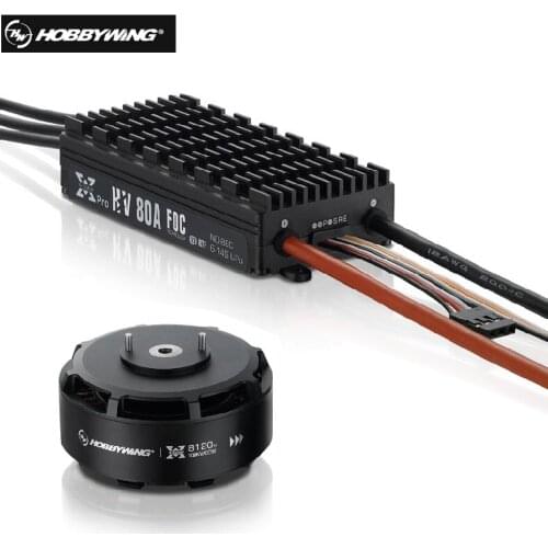 Hobbywing XRotor FOC Power System Combo Brushless 8120 100KV Motor & HV 80A FOC V3 ESC for FPV Racing Quadcopter