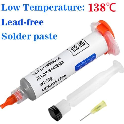 Kellyshun Sn42Bi58 Lead-free Environmentally Friendly Low Temperature Soldering Paste Tin Solder Paste For Components