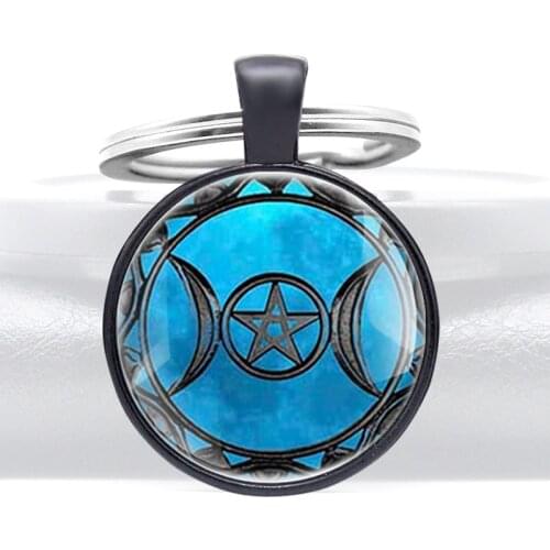 Classic Triple Moon Design Keychain Pendant Key Rings Charm Men Women Fashion key Ring