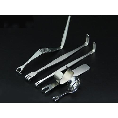 Rhinoplasty hook Nasal cavity guide Stainless steel double-head self-service hook Eye bags Long handle ring hook