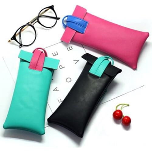 Unisex Fashion Sunglasses Bag With Handle Pu Leather Glasses Case Portable Storage Case Travel Set Eyewear Accessories