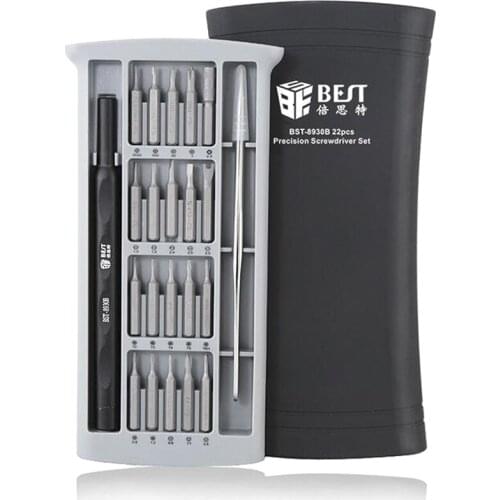 BST Portable 22 in 1 Combination Multi-Functional Mini Screwdriver Set Precision Magnetic Screw Driver Set For Mobile Phones