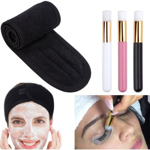 Eyelashes Extension Facial Headband Spa Shower Women Makeup Wash Eyelash Cleaning Brush Nose Brushes Clean Lash Shampoo Tools