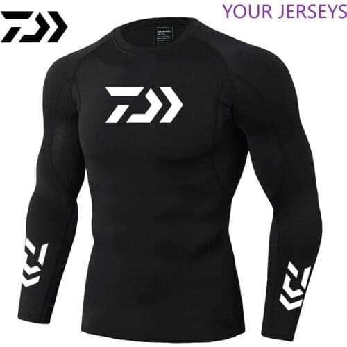 2020 New Daiwa Fishing Shirt Outdoor Sports Wear Tshirt Patchwork Fitness Body Shirt Anti-mosquito Breathable Fishing Tshirt