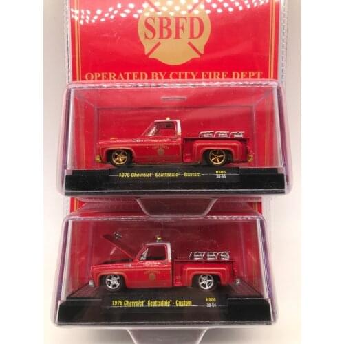 NEW M2 machines 1:64 1976 chevrolet Scottsdale custom SBFD Limited collection die-cast metal car models