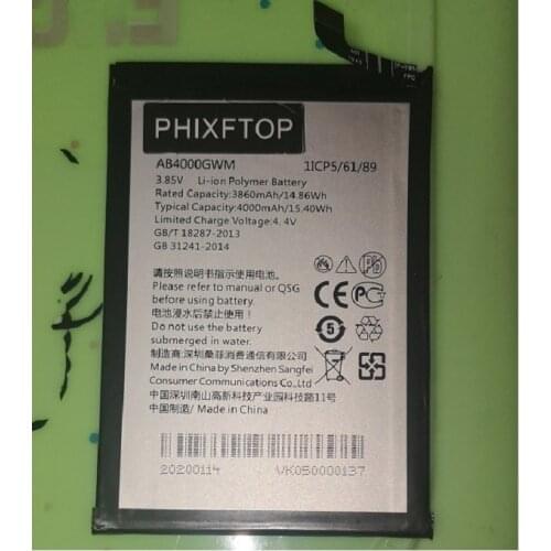 SZWESTTOP original AB4000GWM battery For philips S266 cellphone Batterie for XENIUM CTS266 smart phone