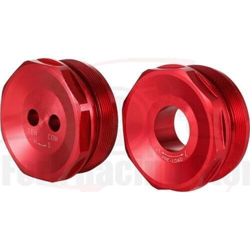 Front Fork Caps Pair For Kawasaki Z1000 2014-2018 2015 2016 2017 Hexagonal Bolts Screws Red
