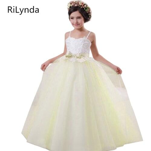 White/Ivory First Communion Dresses Girls Water-soluble Lace Infant Toddler Pageant Flower Girl Dresses for Weddings and Party