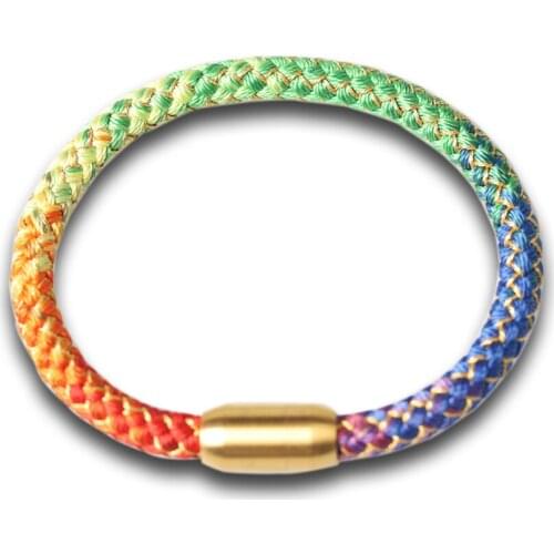 Mama Handmade Rainbow Weave Woven Bracelet Bangle Hobo Jewelry Gift For Him Valentines Day Gift