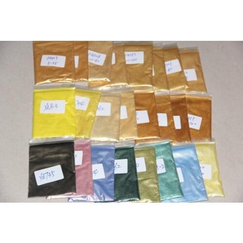 24 Brwon Yellow Blue Cyan Colorful Natural Cosmetic Grade Mica Powder Loose Powder Set of 24 Soap, Makeup, Candles, Resin,Crafts