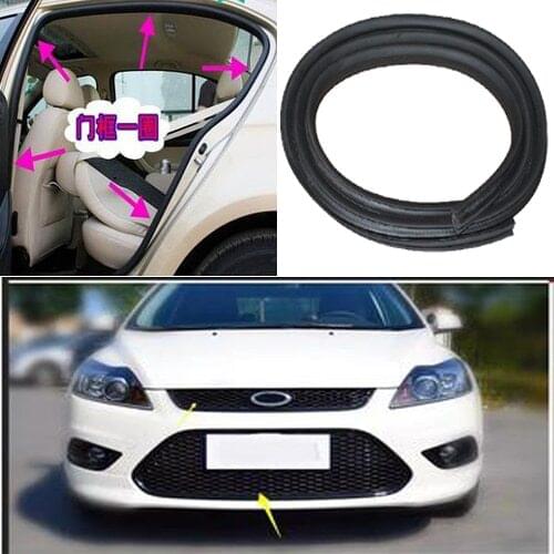 Rubber Car Door Seal Weatherstrip Car Body Mounted Front Left or Right for Ford Focus MK2 Mk3 2012-2018