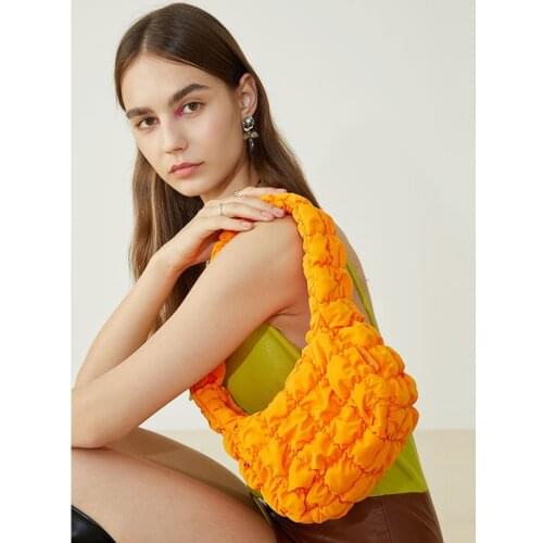 Luxury Chain PU Leather Cloud Bag For Women 2021 Summer Armpit bag Lady Shoulder Handbags Female Candy colors Travel Hand Bag