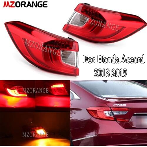 MZORANGE Rear Outer Tail Brake Light For Honda Accord 2018 2019 Turn Sinal Light Taillight Stop Lamp Car Assembly