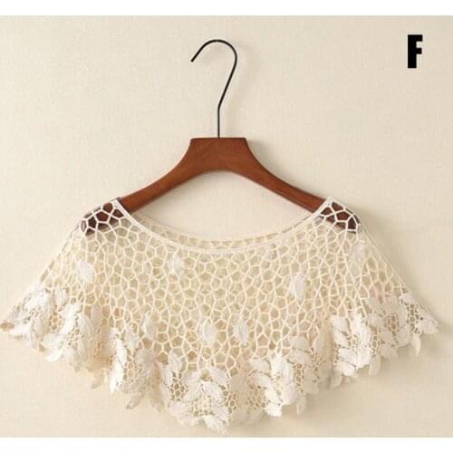 Women Vintage Crochet Knit Cape Lace Short Hollow out Shawls Shrug Poncho NOV99