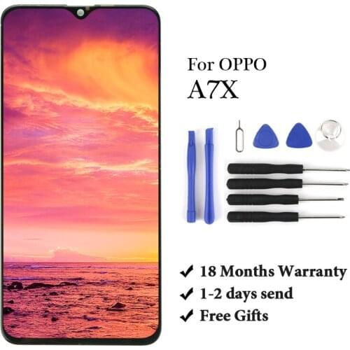 18 month Warranty Without Frame For OPPO A7X LCD Display Touch Screen Digitizer Assembly For OPPO F9 mobile phone Accessorie
