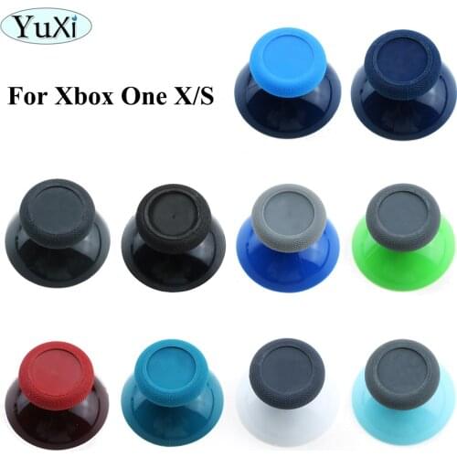YuXi 1pcs Mix Color 3D Analog Joystick Stick for XBox One X S Controller Analogue Thumbsticks Caps Mushroom for Xboxone