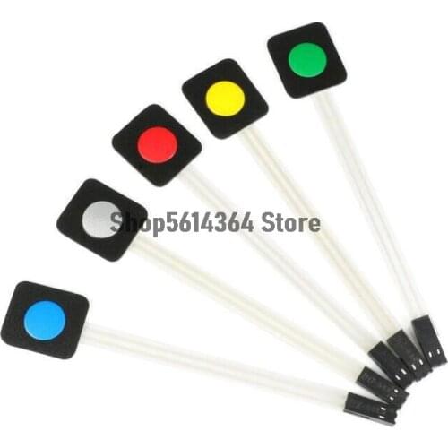 1pc 12v 1key Matrix Membrane Switch Keypad Keyboard 20x23mm Red/Gray/Green/Yellow/Blue