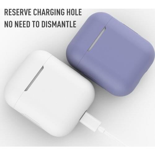 Charging Cover Bluetooth-compatible Headset Earphone Accessories Boxes Metal Film Sticker Silicone Protective Case For AirPods