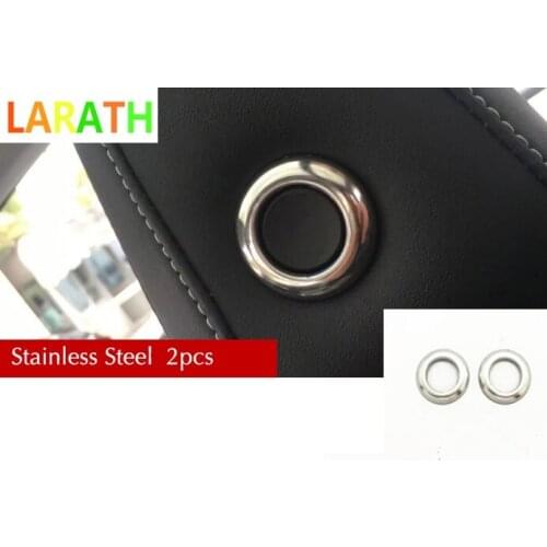 For Skoda Karoq 2017 2018 Europe Version Stainless Steel Car Headrest Adjusting Decorative Sticker Car Styling 2pcs