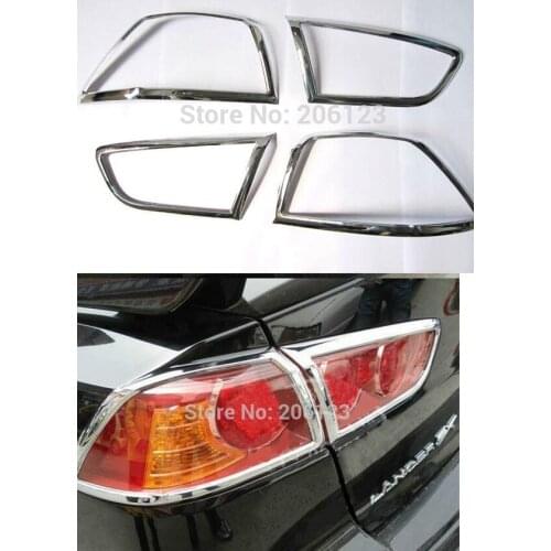 2010-2013 for Mitsubishi Lancer/Lancer X/Lancer Evo ABS Chrome Rear headlight Lamp Cover
