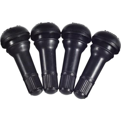 4 PCS Universal Snap-in Vacuum Tire With Dust Cap Cap Tyre Valve Rubber Valves Parts Auto Accessories Tire Air Valve Stems Valve