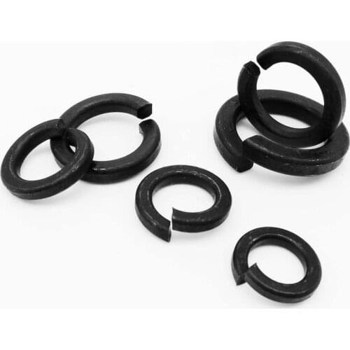 5/25pcs M3 M4 M5 M6 M8 M10 M12 M14 M16 M18 M20 M22 M24 DIN127 GB93 Black Grade 8.8 Steel Spring Washer Split Lock Elastic Gasket