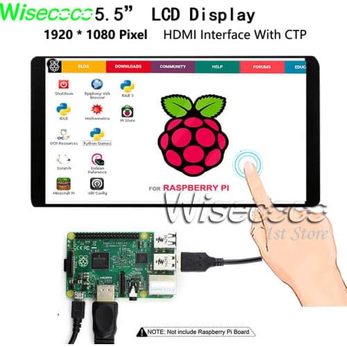 5.5 inch 1920*1080 IPS Capacitive Touch Panel TFT LCD Module Screen Hdmi Display for Raspberry Pi 3 B+/4b Linux Android Windows