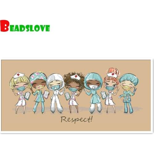 5D DIY Diamond Painting Respectable Beautiful Nurse Cross Stitch Kits Diamond Embroidery Handmade Mosaic Art Home Decoration