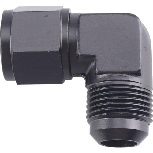 AN4-AN12 Swivel Adaptors To Male Black evil energy Oil Fuel Fittings Anodized Aluminum Fuel Adapter 90 Degree Female