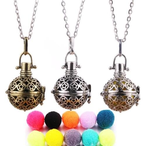 Aromatherapy Cage Diffuser Pendant Open Fashion Locket Pendant Necklace Hollow Creative Perfume Essential Oil Diffuser Jewelry