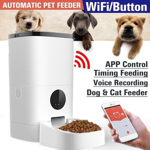 [Video/Button/Wiff] 4L/6L Automatic Pet Feeder Smart Cat Dog Food Dispenser Remote Control APP Timer For Puppy Dogs Cats Bowl