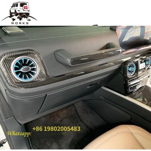 W464 Central control cover plate for 2019y g wagon g500 g63 g550 air conditioner vent dry carbon cover trims