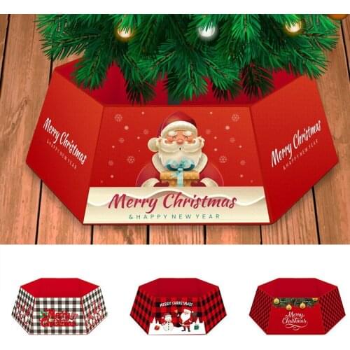 Christmas Tree Apron Cartoon Classic Christmas Elements Printed Xmas Tree Decoration Home Restaurent xqmg Christmas Tree Skirts