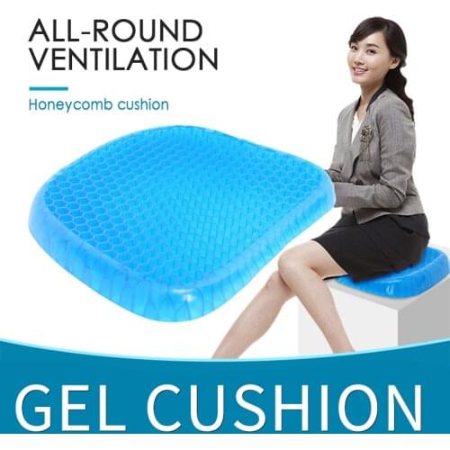 Flexible Ice gel Cooling Pad Seat Cushion with Black Non-slip Comfortable Massage Seat Office Chair Health Care Pain Release